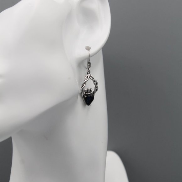 Jewelry Claddagh earrings Irish symbol of love loyalty friendship silver new - Picture 6 of 9